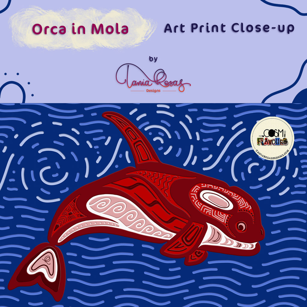 Art Print Close-Up: Orca in Mola