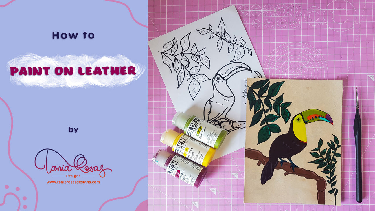How to paint a toucan on leather