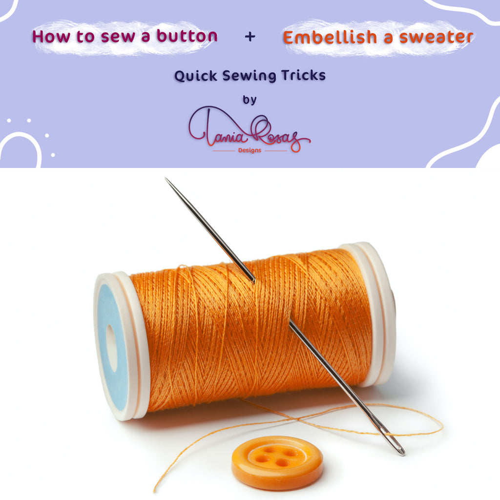 How to sew a button and embellish a sweater